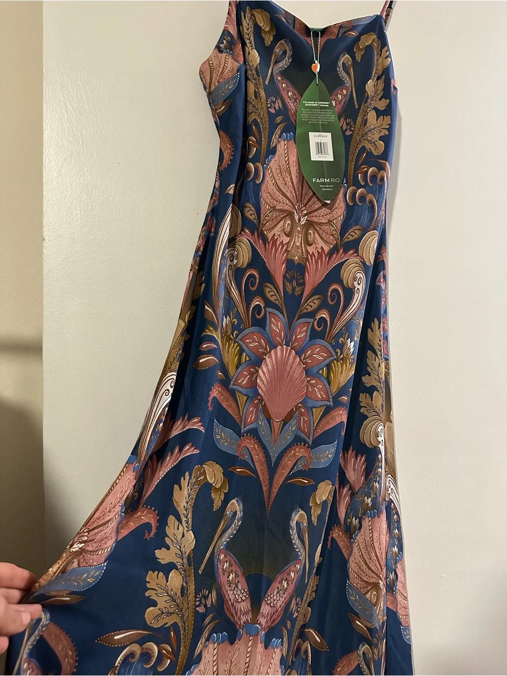 FARM Rio Sea Garden Navy Maxi Slip Dress - Picture 6 of 8